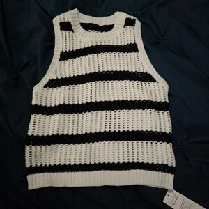 Striped Black and White Women's Sweater